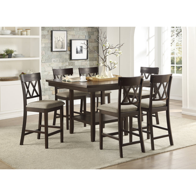 AndrewHomeStudio Ballend 7pcs Counter Height Table Set Wayfair